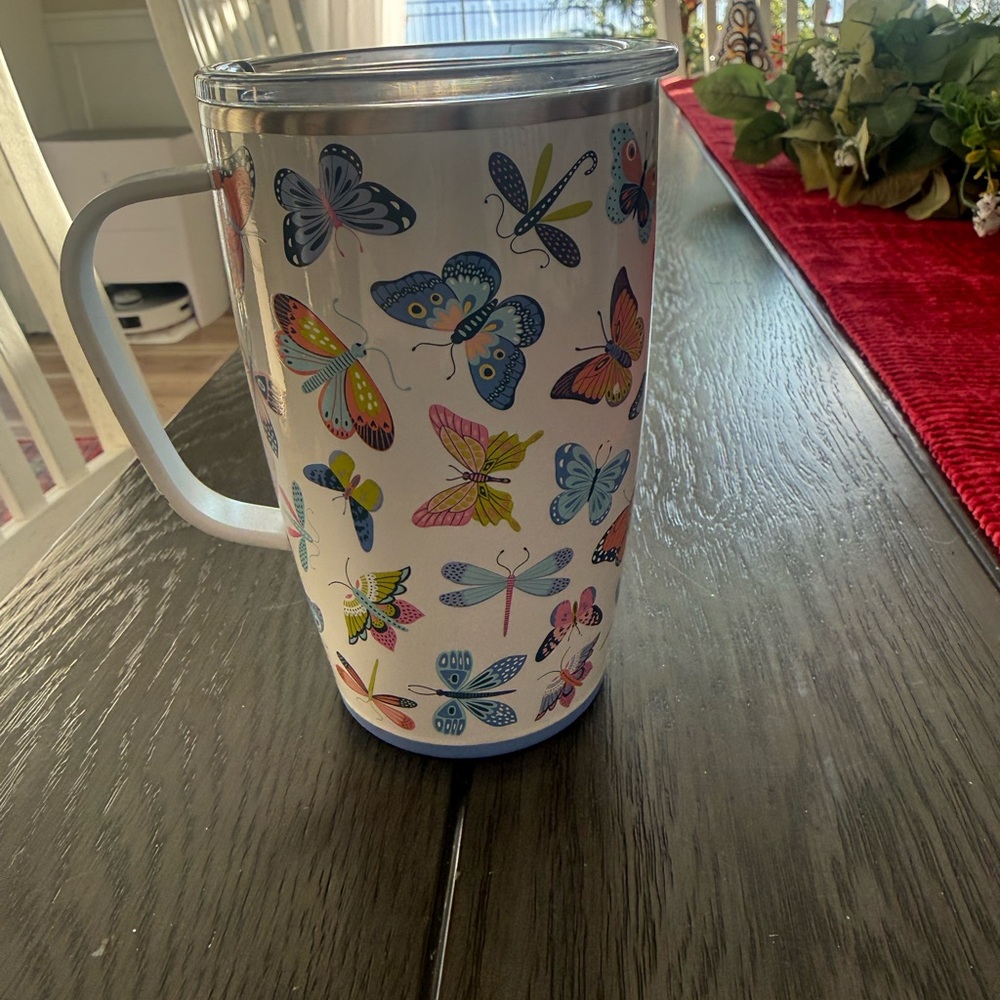 Colorful Butterfly Design Insulated Mug